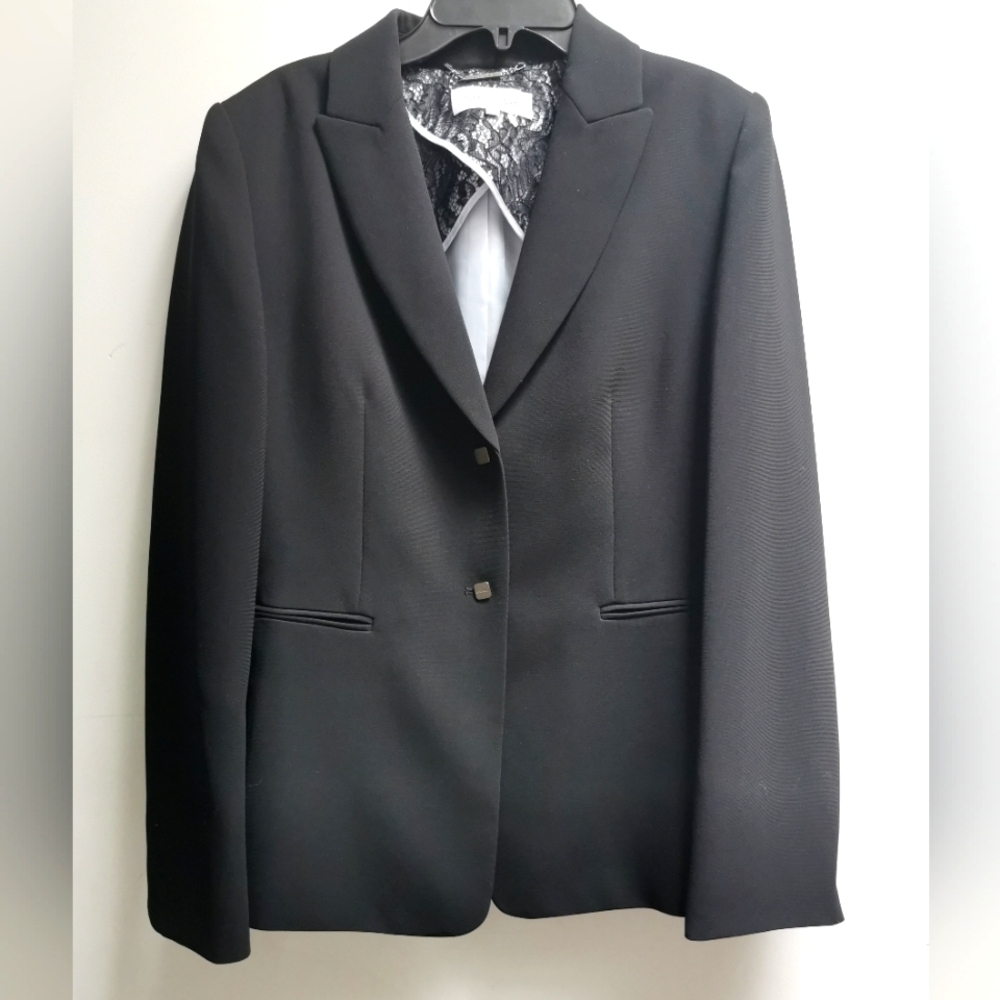 Clavin Klein Women's 2 Bottoms Blazer Black Size 6, 18" ptp